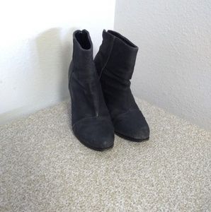 Rag & Bone Black Distressed Moto Boots